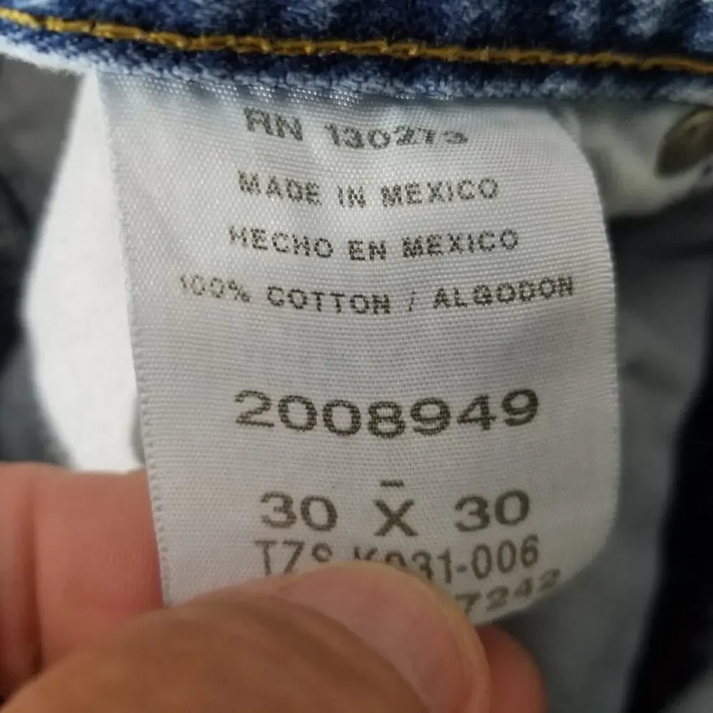 Lee jeans men's 30x26 regular fit‎ straight blue denim pants retro light wash